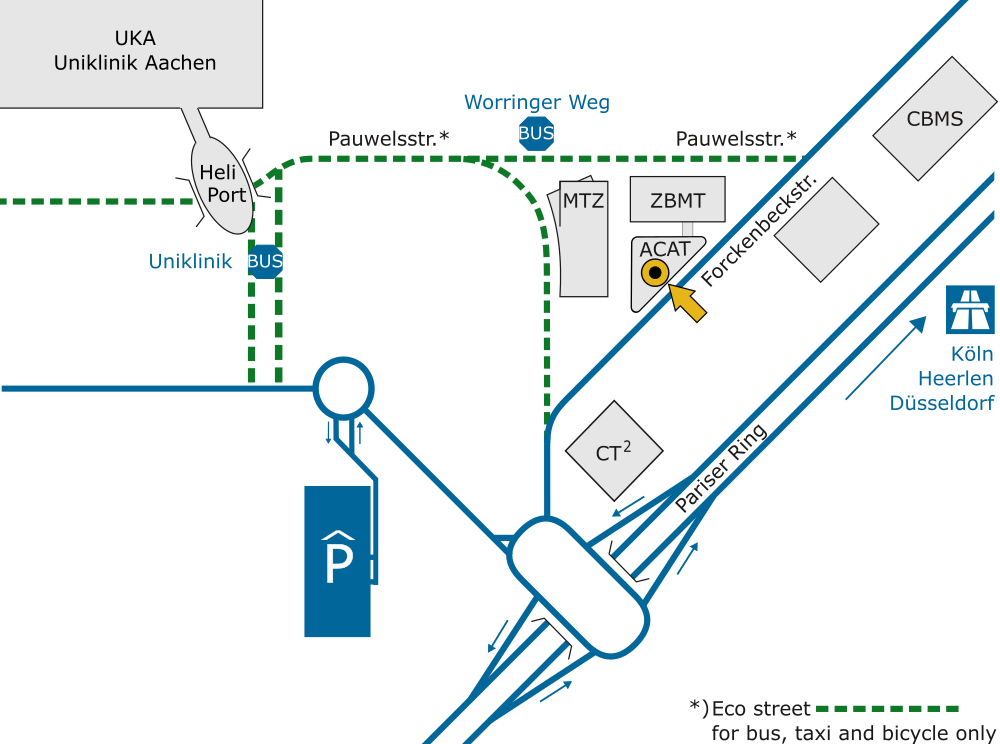 Map with directions to Hyperion Hybrid Imaging Systems